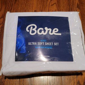 Bare Ultra Soft Sheet Set New White King Size